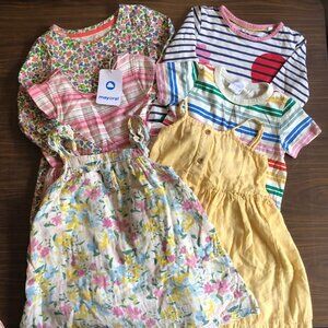 4Y Girls Colorful Dress Bundle - Boden, Hanna Anderson, Mayoral, etc.